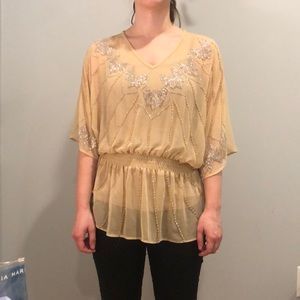 Beaded flapper top